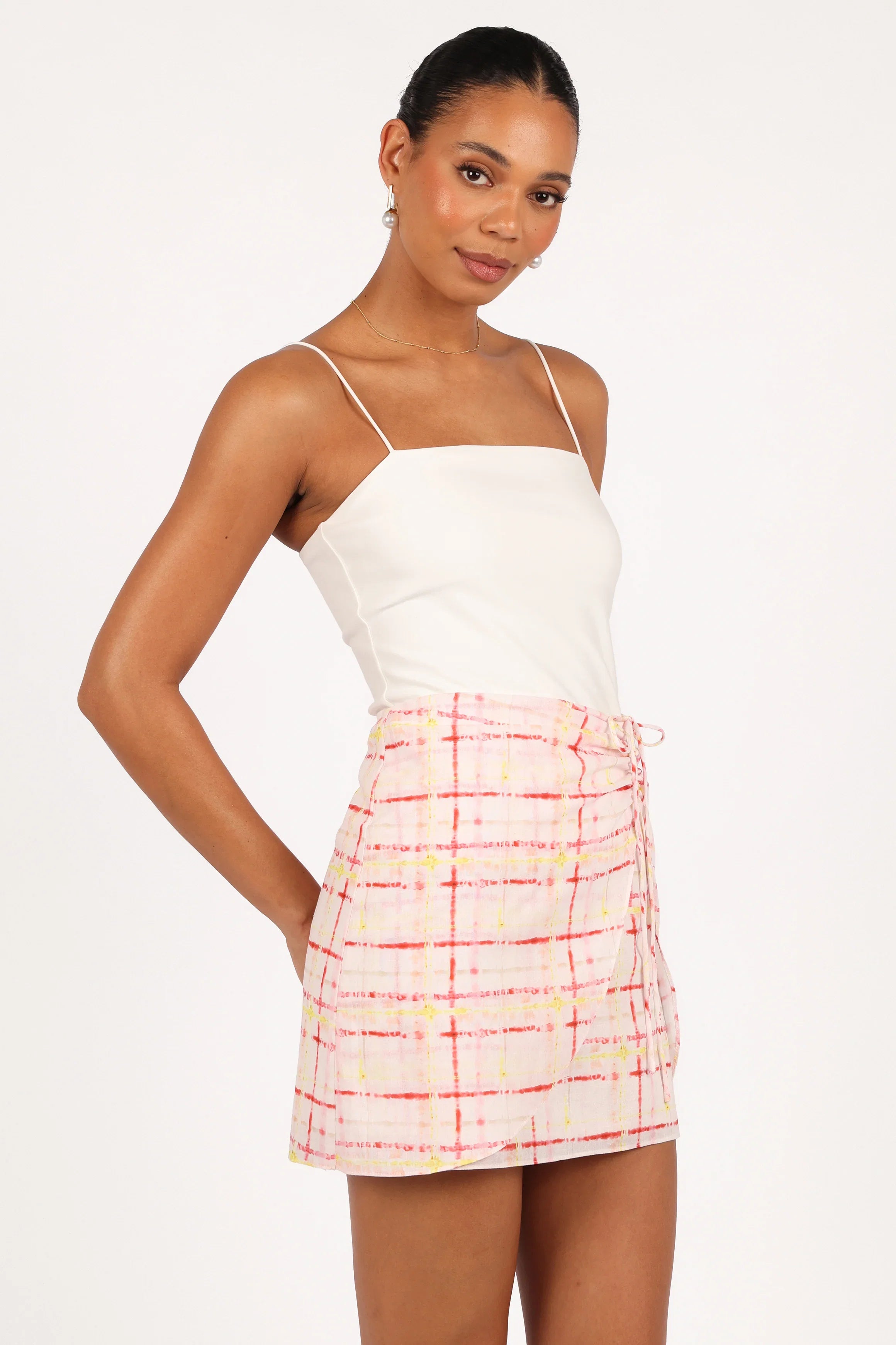 Mirha Mini Skirt Sunset Check