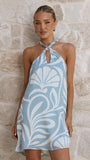 Maja Mini Dress Coral Blue