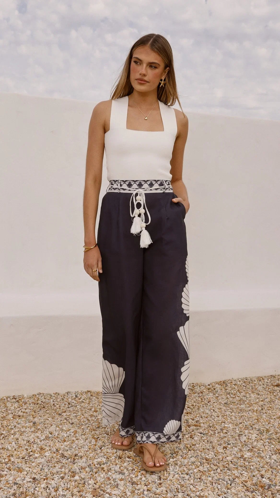 Tessa Wide Leg Pants Black