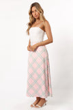 Clarissa Midi Skirt Pink Check