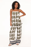 Brianna Pant Set Green Palm Print