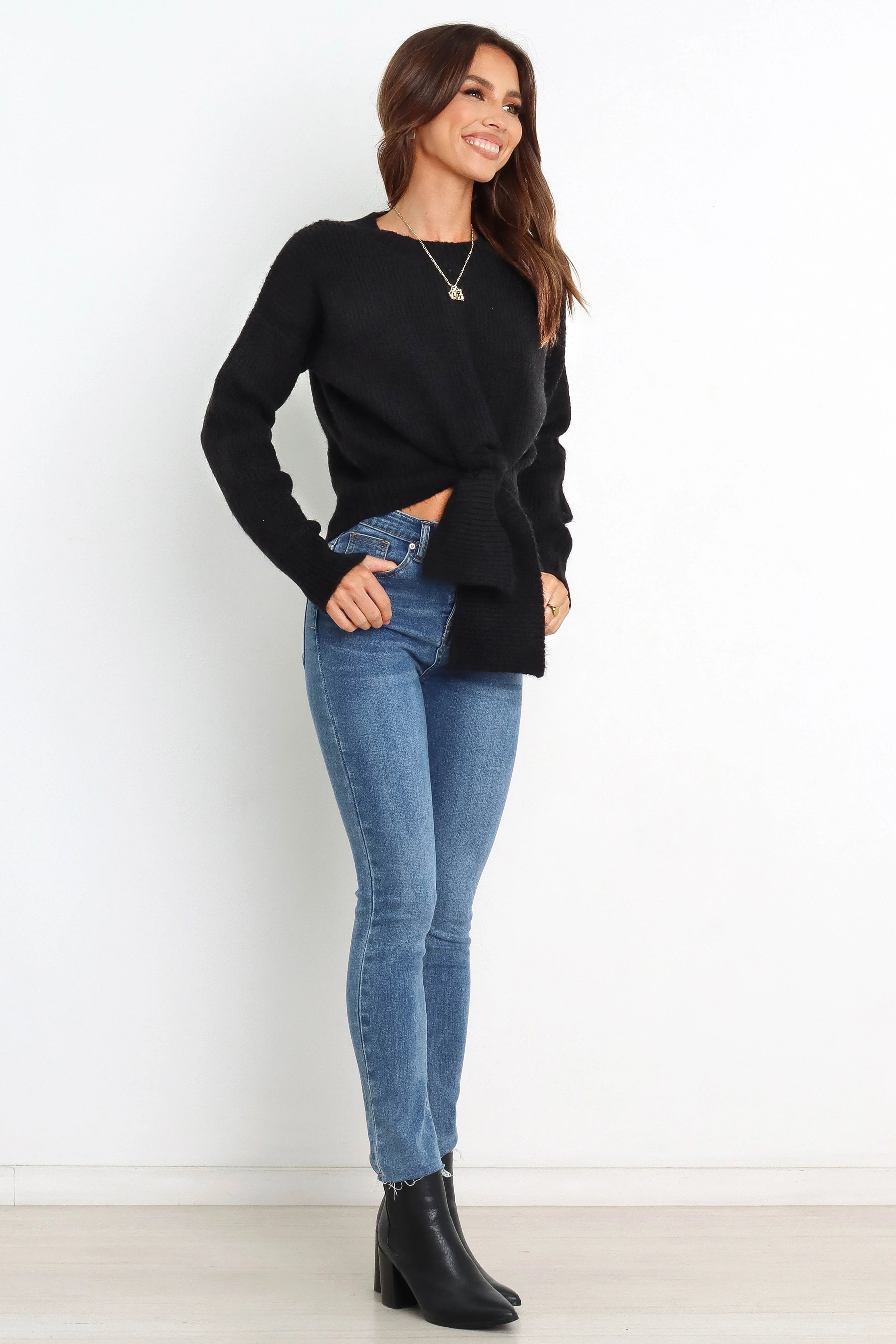 Captivate Knit Sweater Black