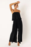 Jillian Plisse Jumpsuit Black