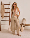 Drifted Moment Chevron Print Cover Up Tassel Tie Duster