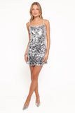 Stella Sequin Mini Dress Silver