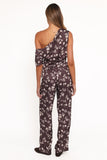 Romola Pant Brown Cream Floral