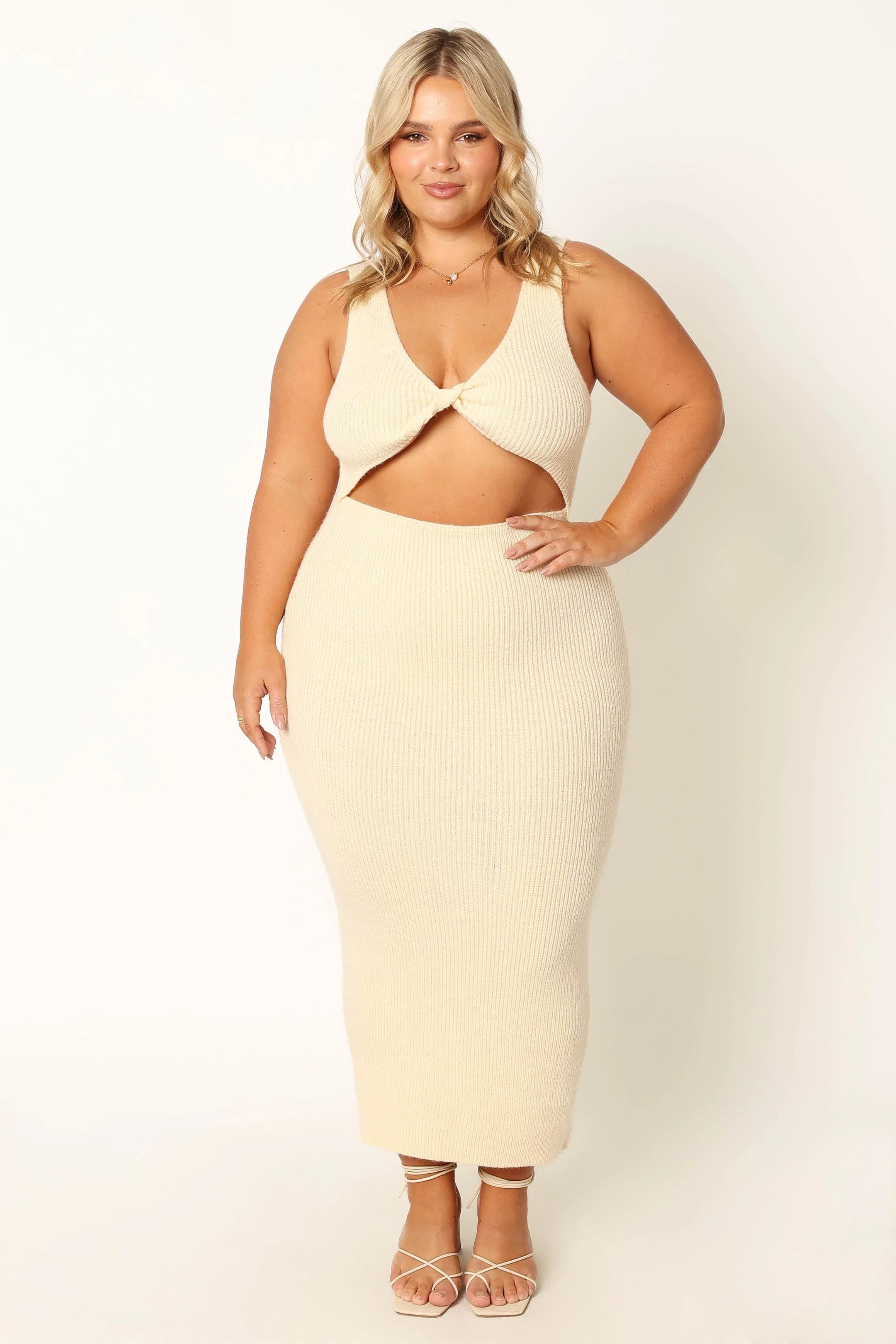 Nita Midi Dress Beige