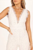 Eloise Lace Jumpsuit Ivory