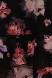 Isadora Long Sleeve Maxi Dress Black Blurred Floral