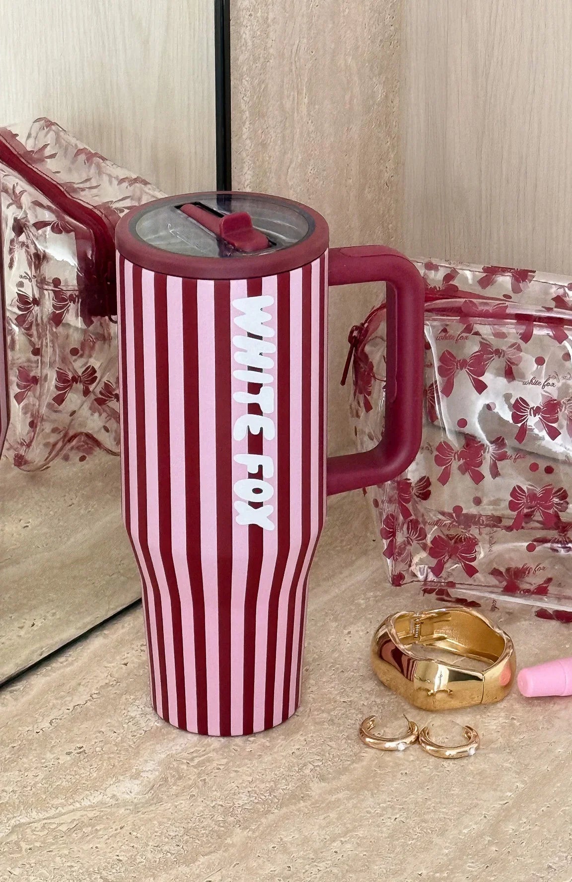 Colson Drink Bottle 12 Litre Burgundy Stripe