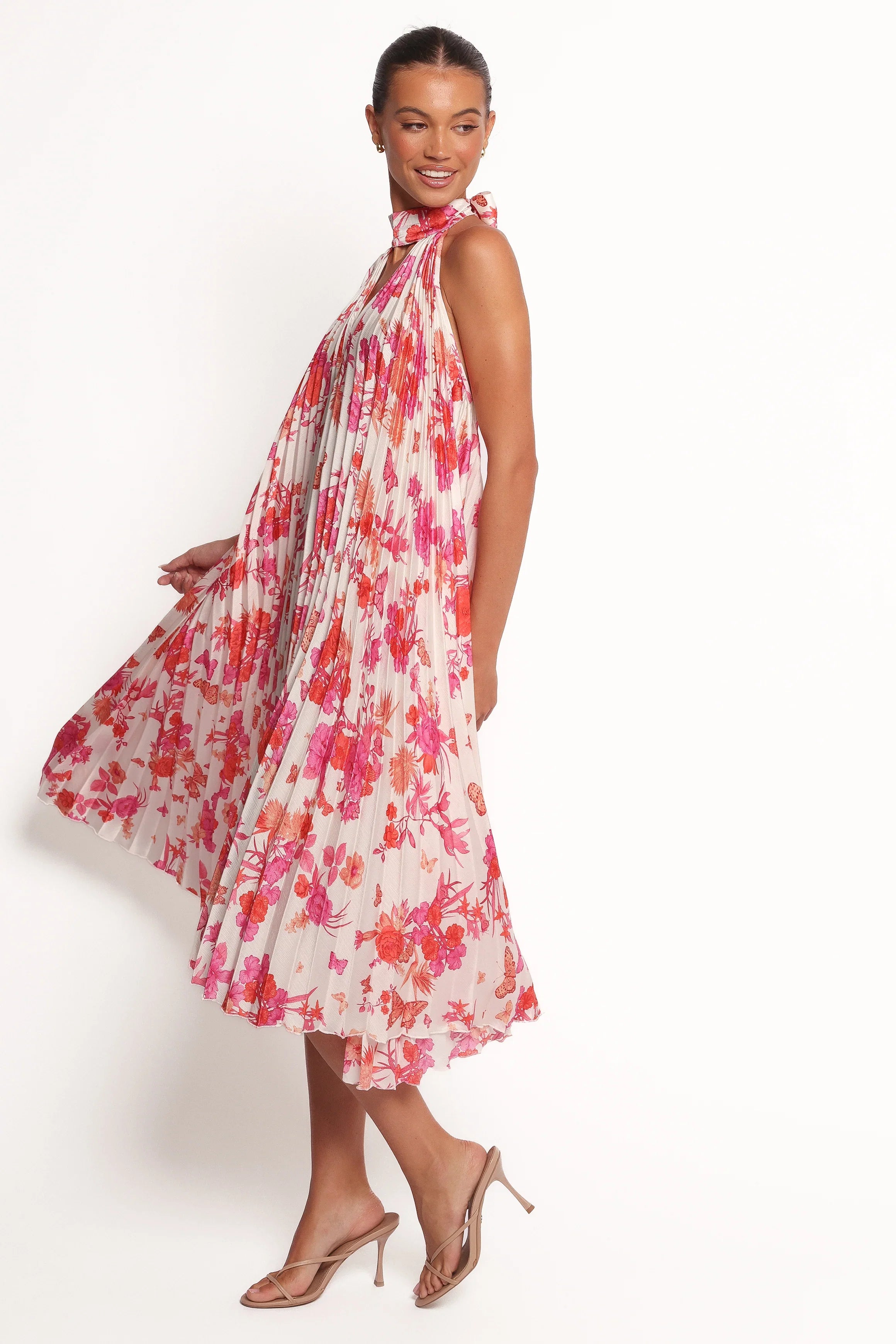 Sirmione Maxi Dress Pink Floral