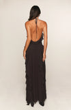 Control The Vibe Halter Maxi Dress Chocolate