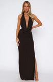 Neither One Of Us Maxi Dress Chocolate