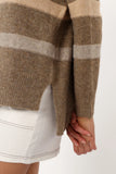 Esther Stripe Knit Sweater Brown