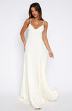 Afterparty Elegance Maxi Dress Off White