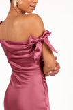 Selma Off Shoulder Maxi Dress Dark Rose
