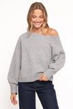 Ailis Off Shoulder Sweater Grey