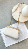 Kimmi Timber Frame Clutch Nude