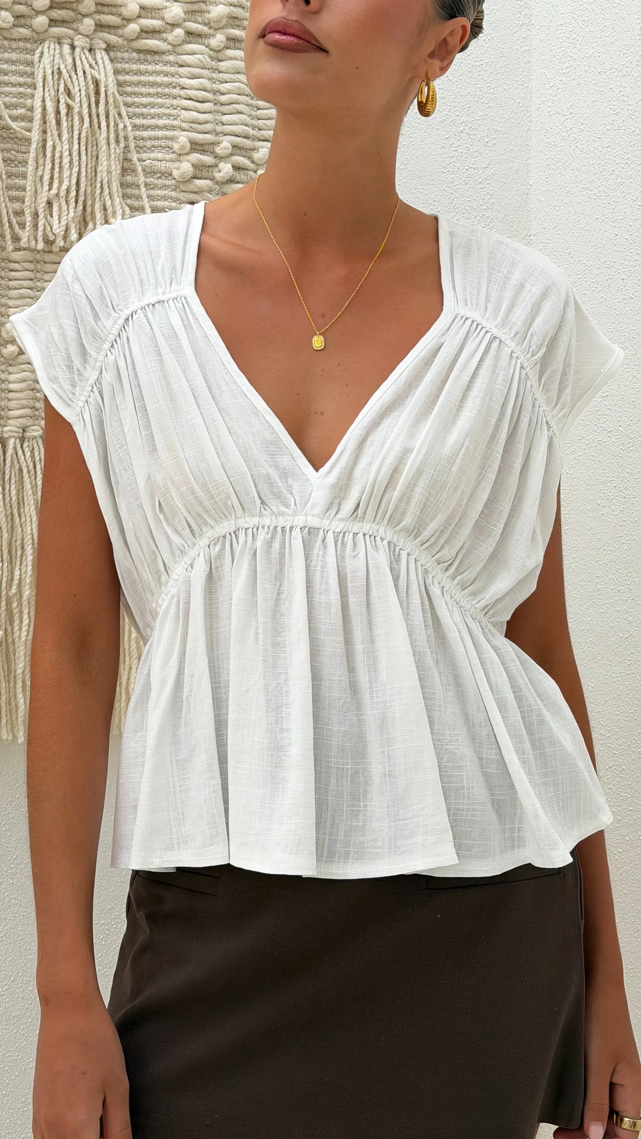 Cori Top White