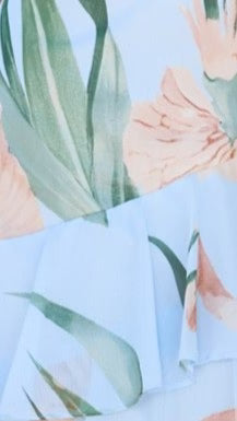 Reina Tiered Maxi Dress Blue Floral