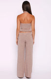 Looking Back Wide Leg Pants Pink Stripe