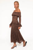 Bromley Lace Skirt Set Brown