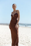Amalia Maxi Dress Chocolate