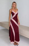 Powerful Pose Satin Maxi Dress Plum Baby Pink