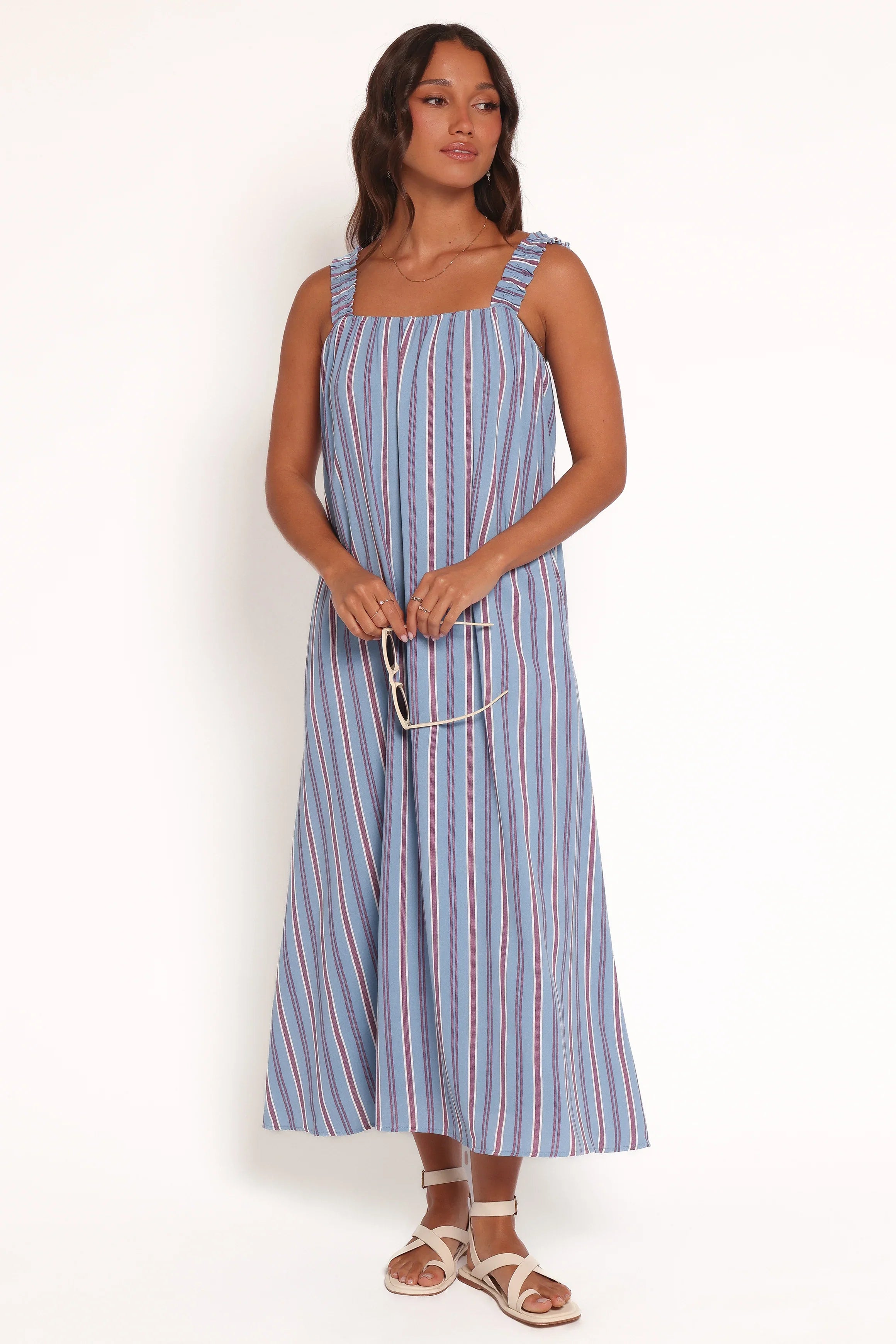 Alessandra Maxi Dress Blue Stripe