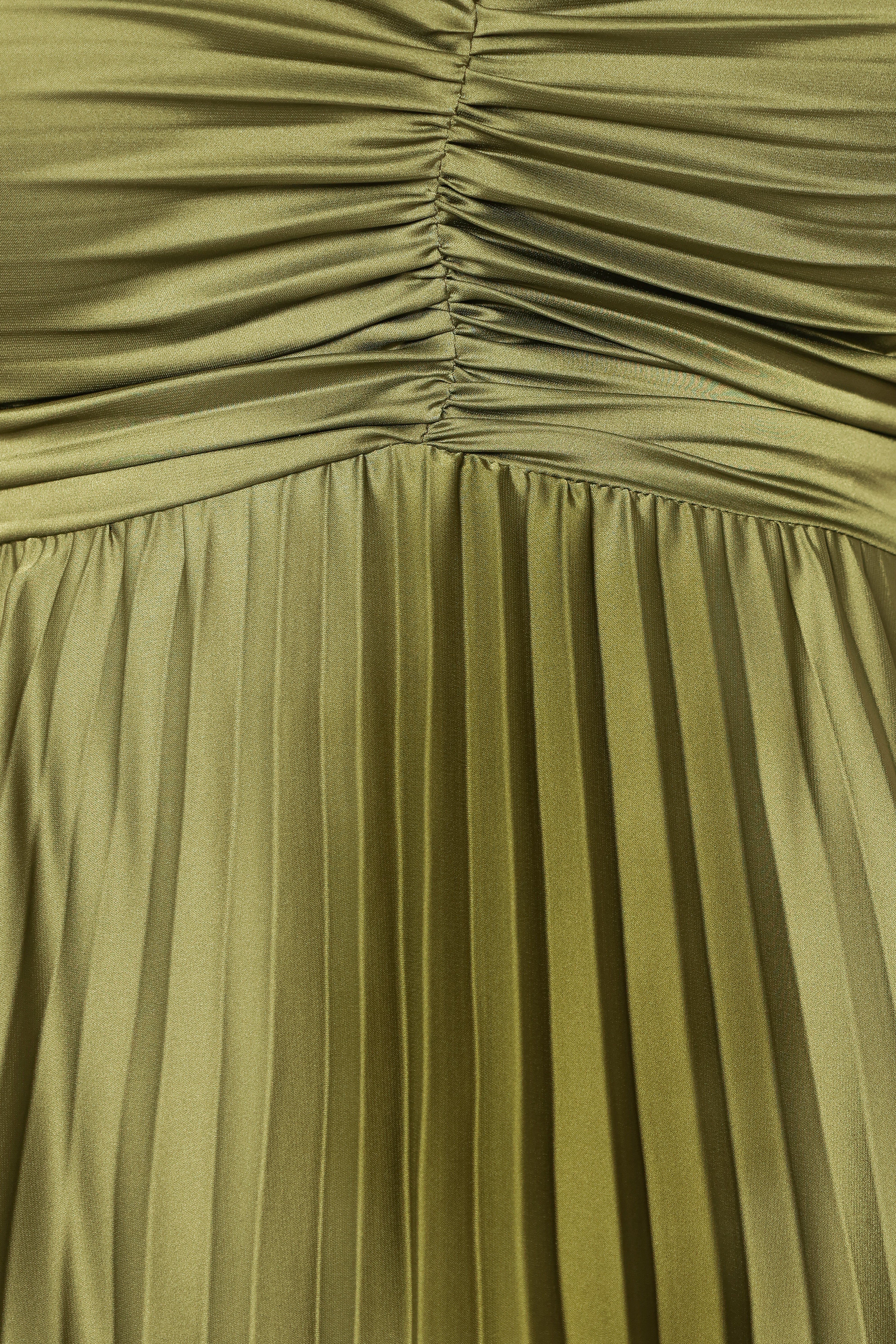 Naira Pleated Maxi Dress Palm Green