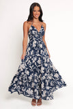 Coralie Maxi Dress Navy Peony
