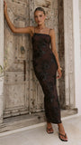 Alara Maxi Dress Chocolate Black