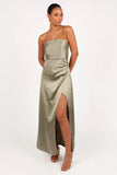 Kara Strapless Maxi Dress Olive