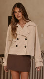 MVN Carolena Short Trench Coat Beige