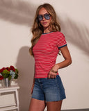 Harbor Drifter Striped Short Sleeve Top