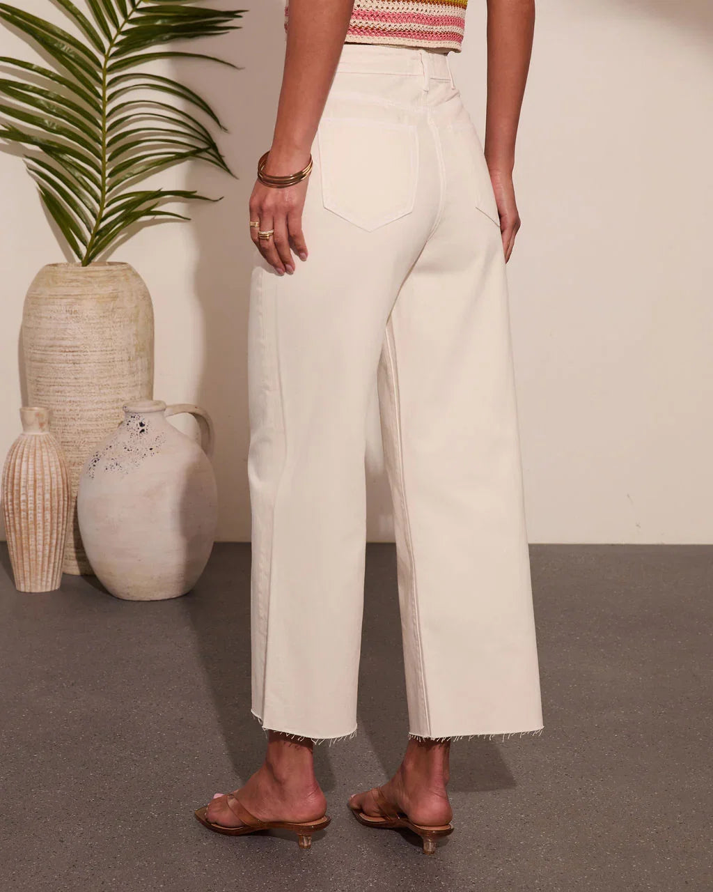 Elara High Waisted Wide Leg Jeans