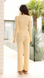 Lyra Ribbed Pants Yellow