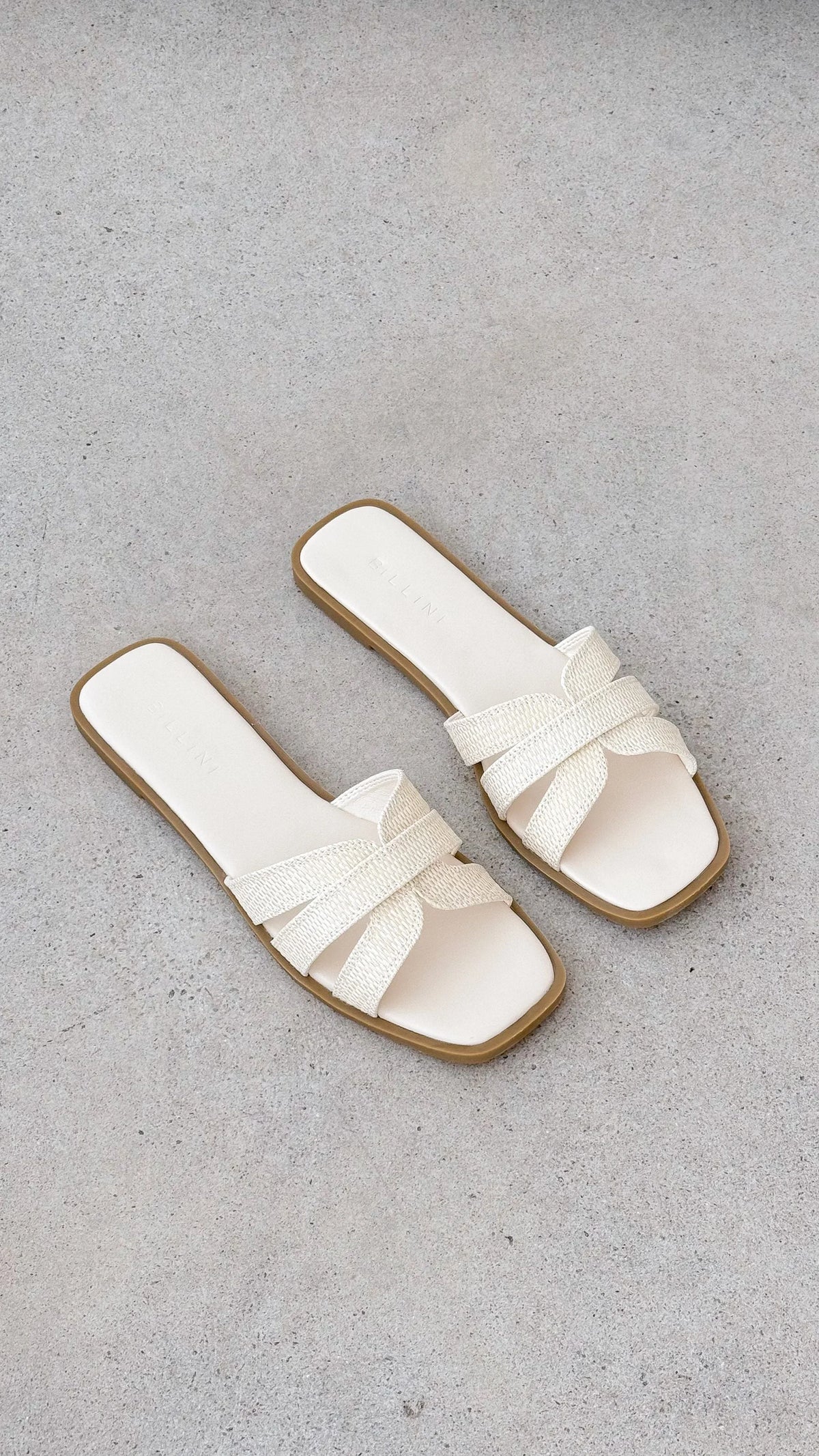 Geo Slide Cream Raffia