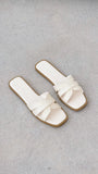 Geo Slide Cream Raffia
