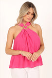 Jilly Halter Top Hot Pink