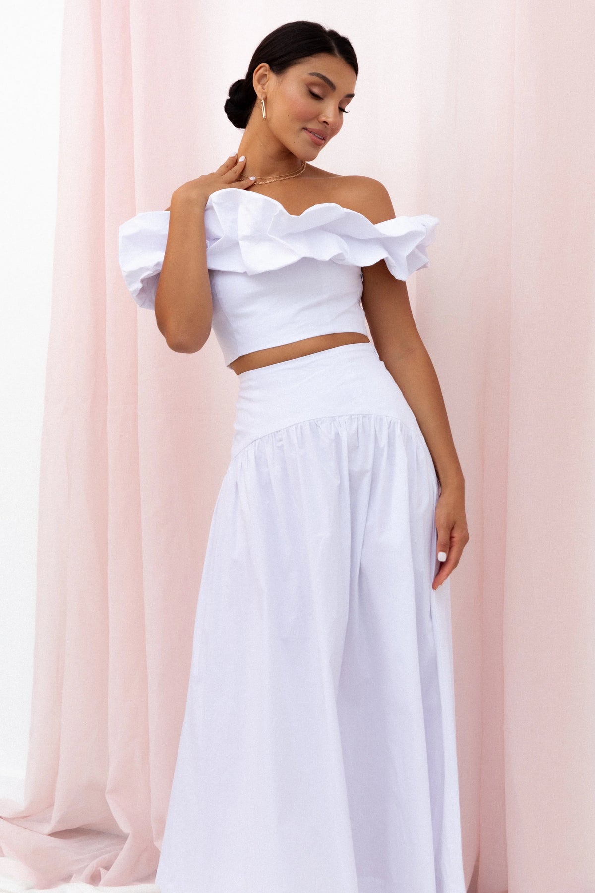 Savannah Maxi Skirt White
