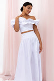 Savannah Maxi Skirt White