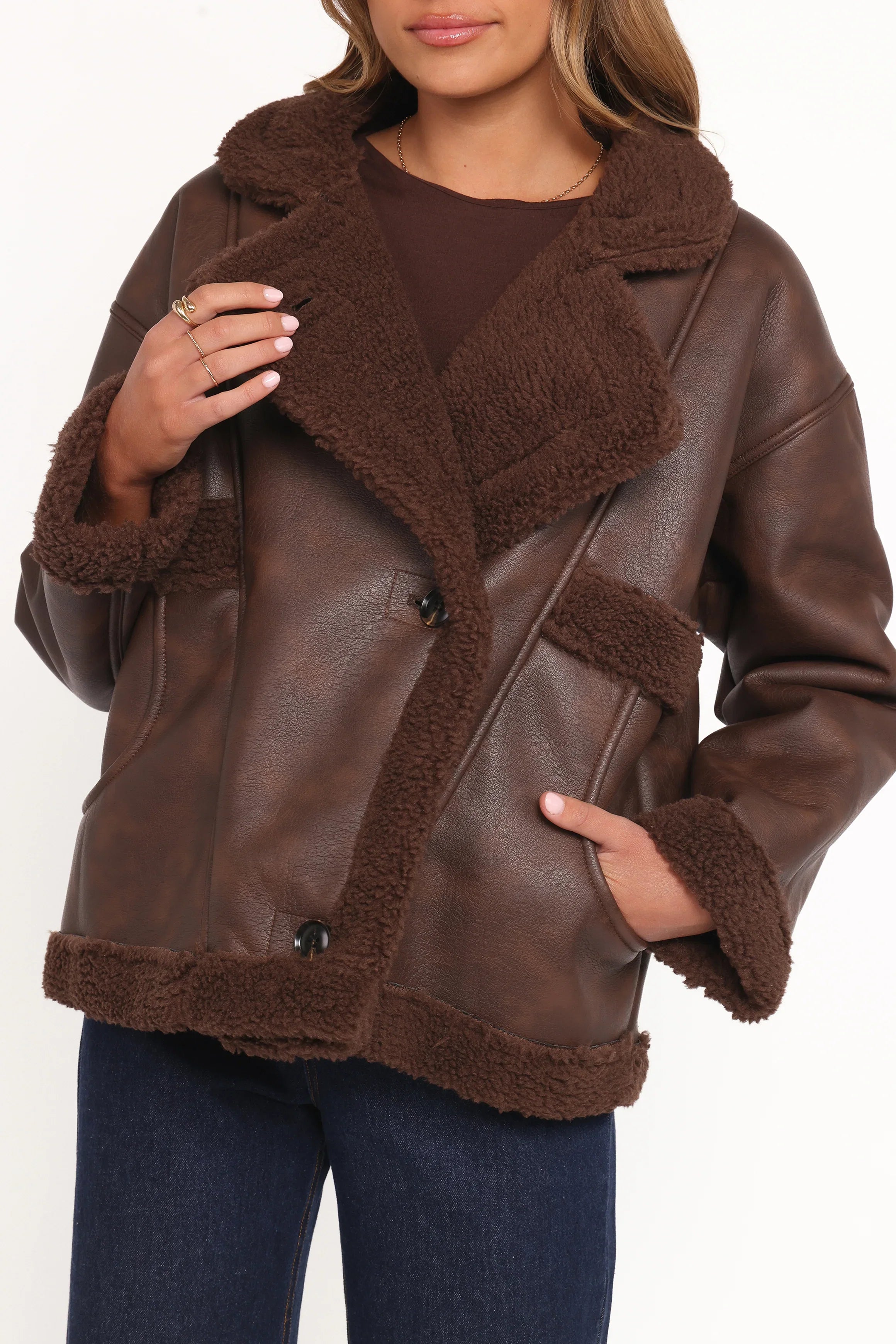 Sherpa Car Coat Chocolate