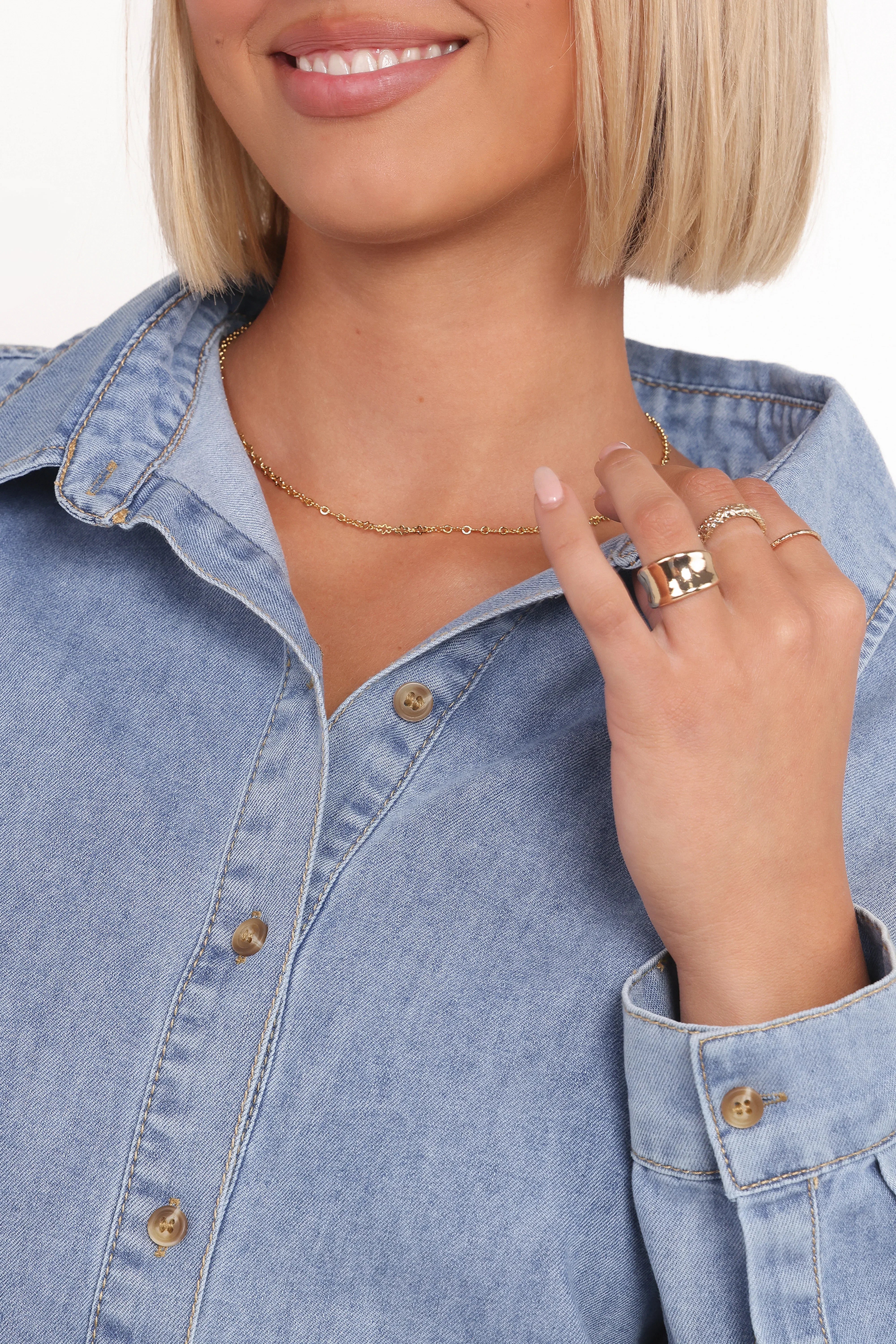 Antonella Denim Shirt Denim Blue