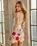 Gracelin Floral Applique Mini Dress