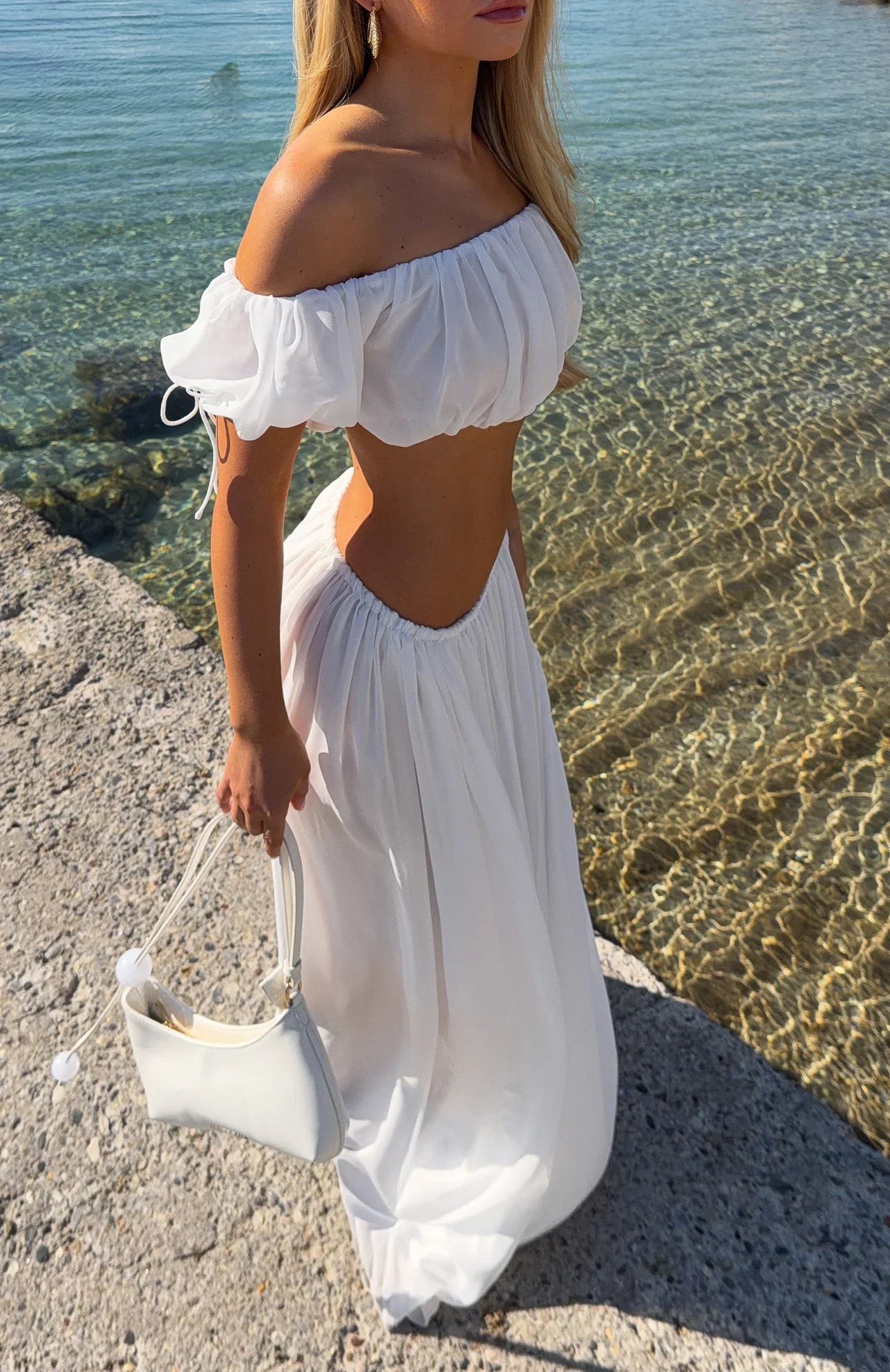 Flounce Flirt Top White