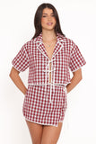 Ana Skort Set Burgundy