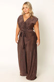 Nora Wide Leg Jumpsuit Chocolate