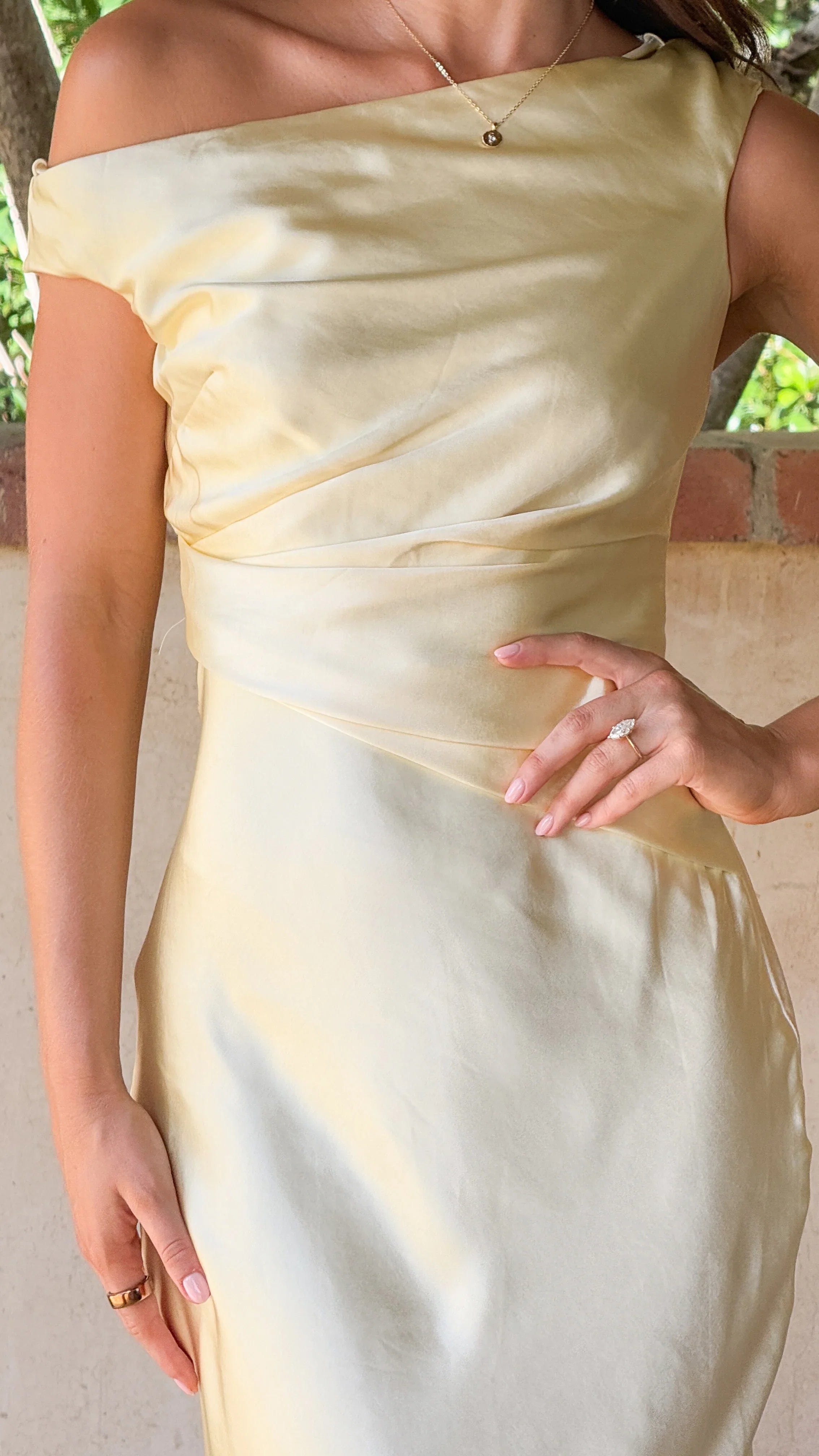 Auria Off Shoulder Maxi Dress Yellow