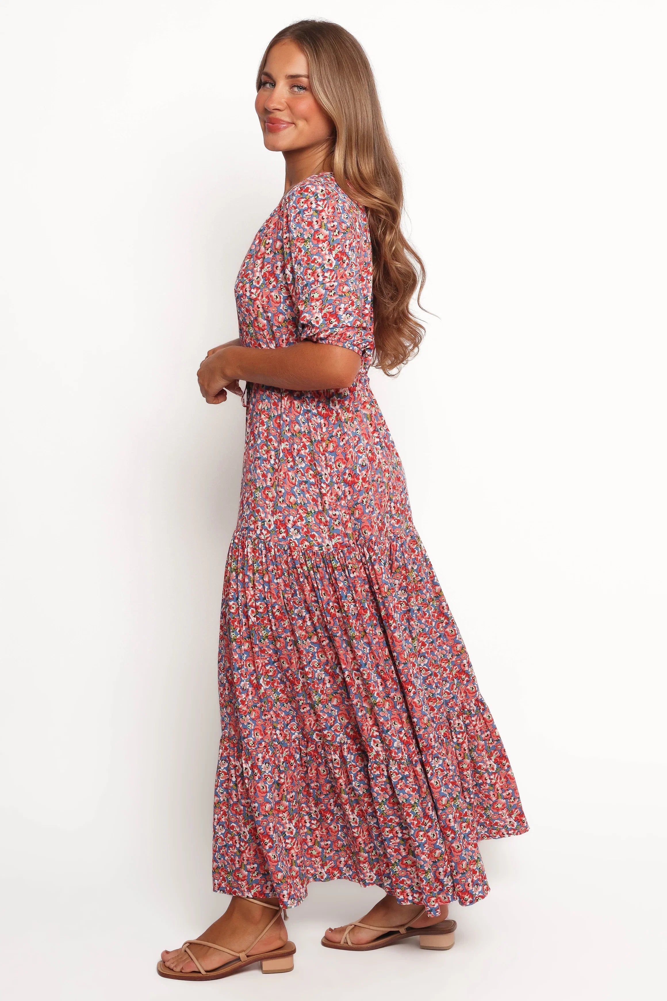 Kelda Dress Blue Ditsy Floral